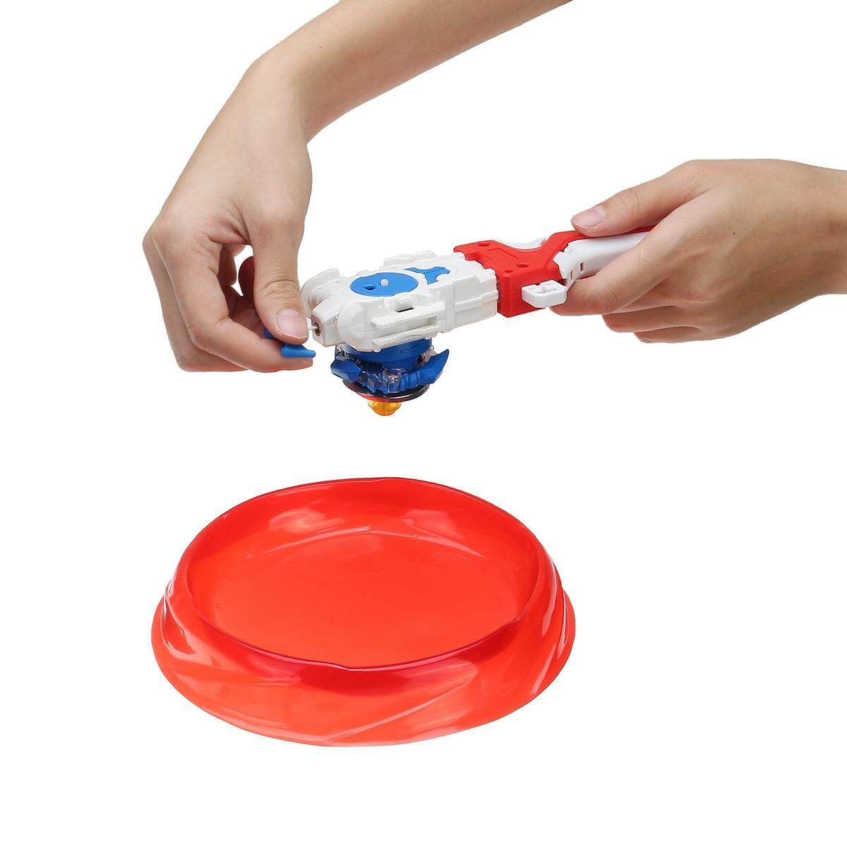 DIY Gyro With Competitive Battle Wheel Toy Handle Launch Combination Red