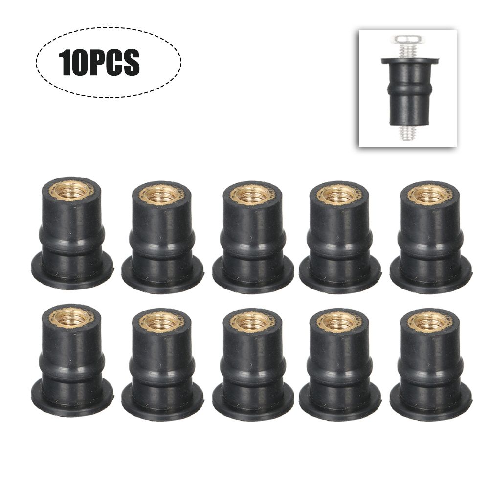 M5 Rubber Well Nuts 5MM Metric Motorcycle Windshield Shaft