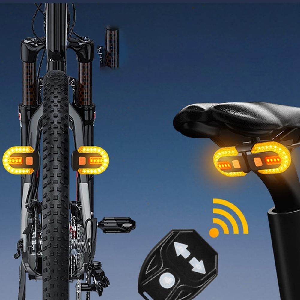 New Smart Bike Light Set USB Rechargeable Bicycle Turn Lamp