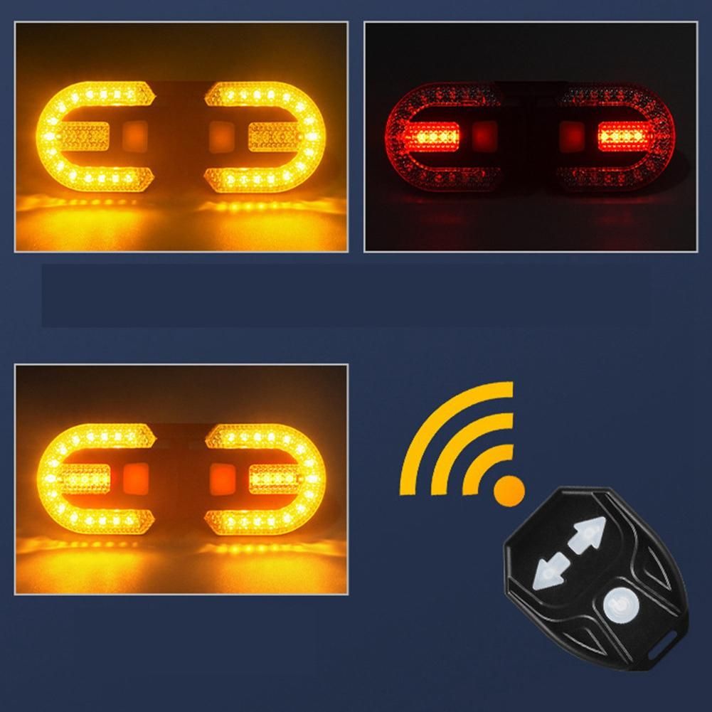 New Smart Bike Light Set USB Rechargeable Bicycle Turn Lamp