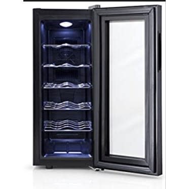 17L Top Mini Fridge With Panoramic Glass Door - 70W