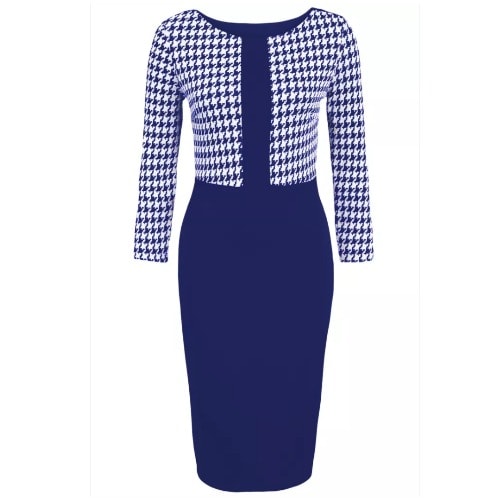 Dress - Blue & White