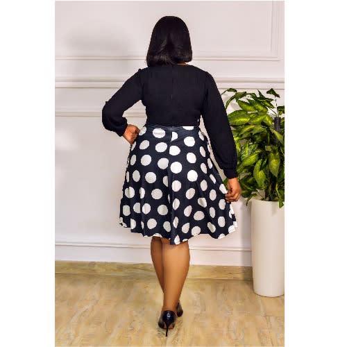 Polka-dot Skater Dress