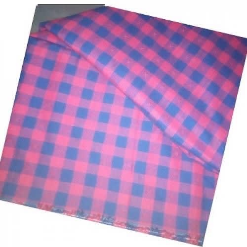 Senator Checkers Fabric - Wine/blue 4 Yards