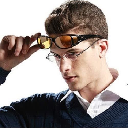Hd Vision Day & Night Wrap Around Glasses - Set Of 2
