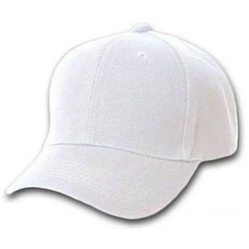 Plain Face Cap - White