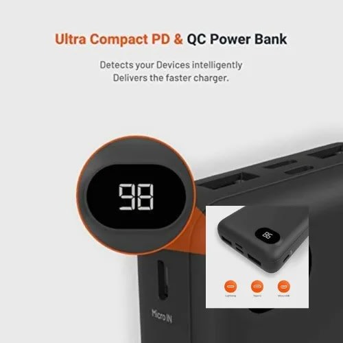 Porodo Power Bank -4 ports -20000mAh