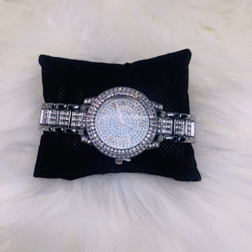 Crystal Silver Watch