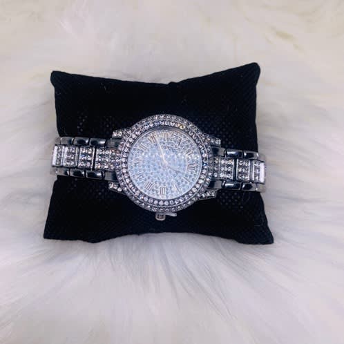 Crystal Silver Watch