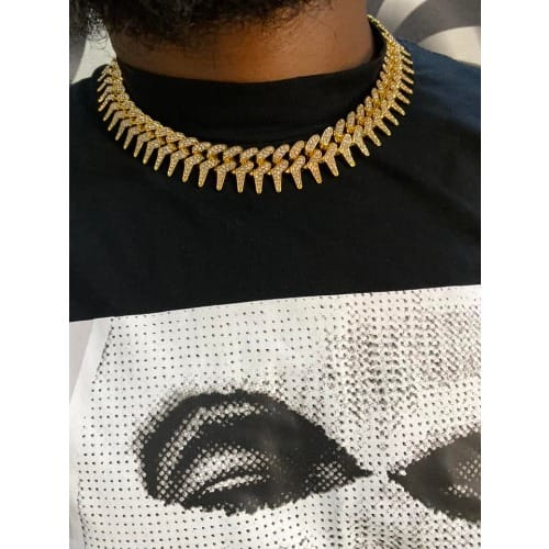 Iced Men's Necklace - Gold