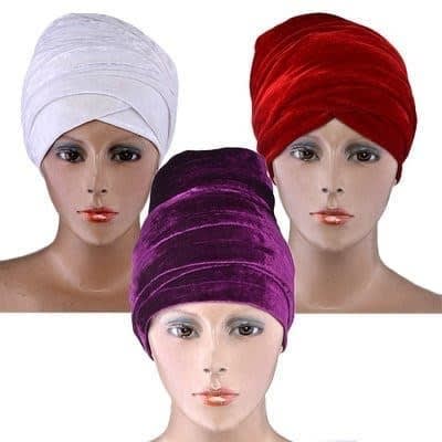 Fashion Front Velvet Turban - 3pcs