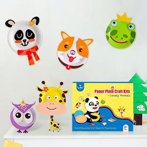 10Pcs Arts And Crafts For Kids: Toddlers Paper Plate Kit For Kids Ages 3-8 Toy Diy Animal Art