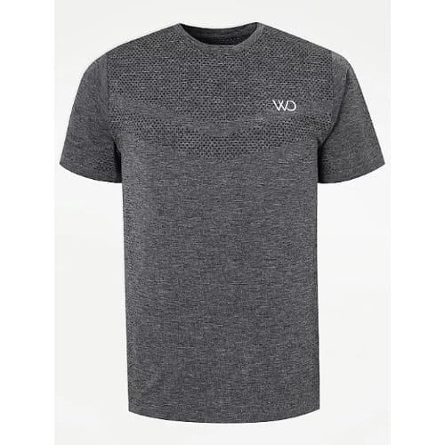 Workout Mesh Seamless Sports T-shirt - Grey