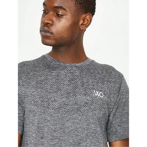 Workout Mesh Seamless Sports T-shirt - Grey