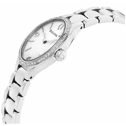 Diamond White Dial Stainless Steel Ladies Watch