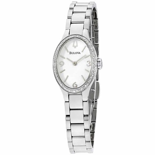 Diamond White Dial Stainless Steel Ladies Watch