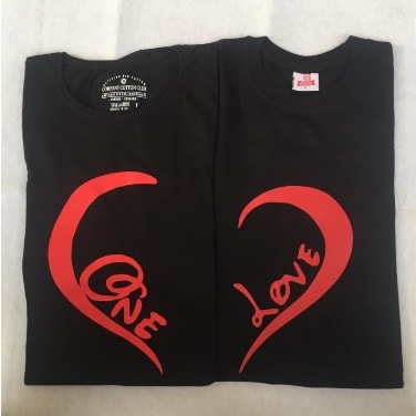 One Love Couples T-shirt - Black