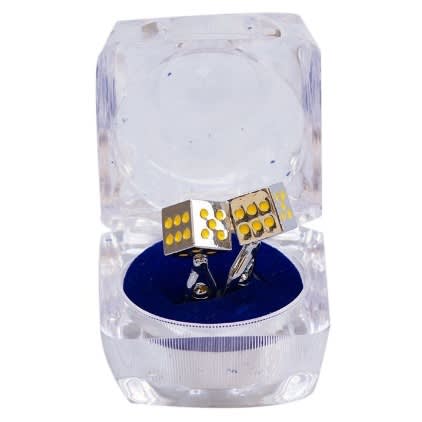 Flexmart Silver Dice Cufflinks