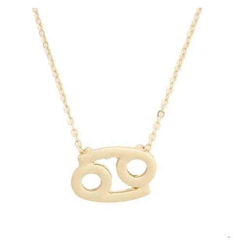 Gold Plated Cancer Zodiac Sign Necklace