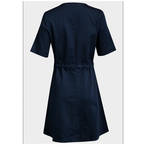 Ladies Denim Skater Dress - Deep Blue