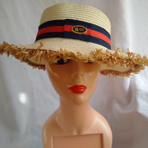 Unisex Niger-delta Fedora Hat With Straw Edges - Beige