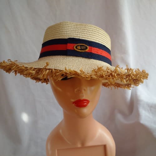 Unisex Niger-delta Fedora Hat With Straw Edges - Beige