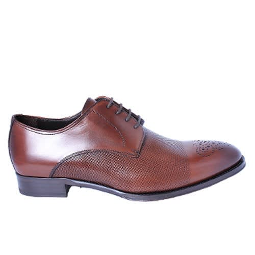 Perforated Calfskin Derbies - Brown