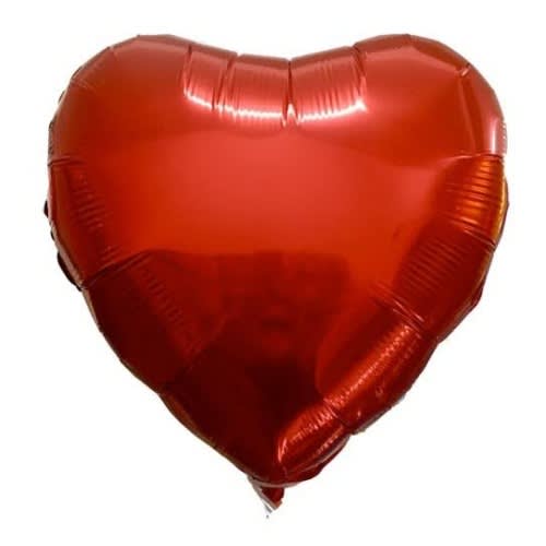 Heart Metallic Foil Balloon- 18 Inches- Red