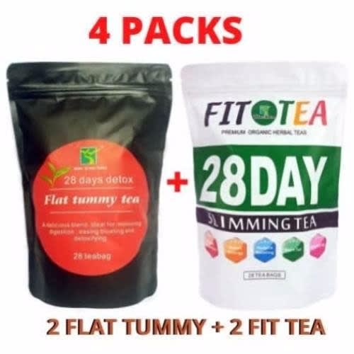 Slimming Tea + Flat Tummy Tea - 4 Packs