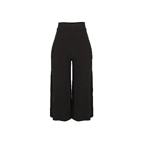 Sunbi Mature Three Quarter Palazzo Trouser - Black