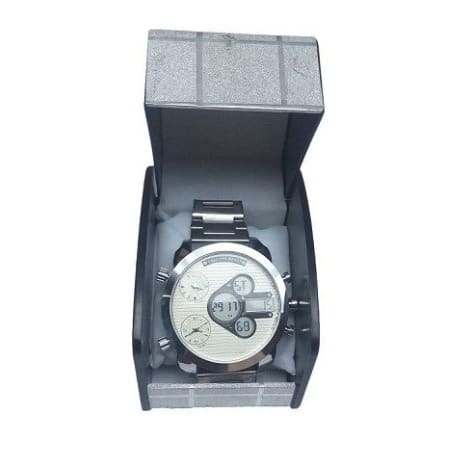 Large Face Analog/digital Watch For Men – Silver
