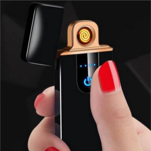Slim Usb Cigarette Lighter - Black