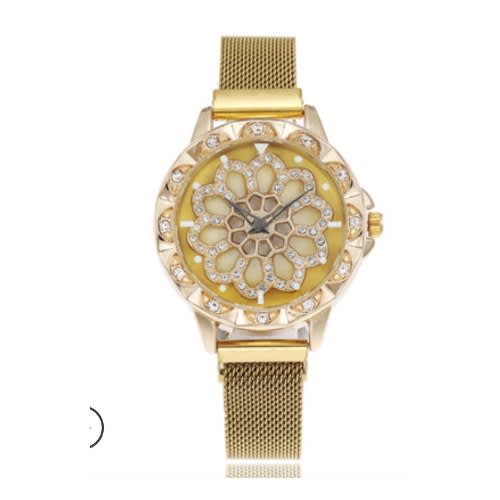 Women's Stylish Mesh Watch - Gold