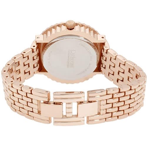 Pink Dial Rose Gold Stainless Steel Ladies Watch