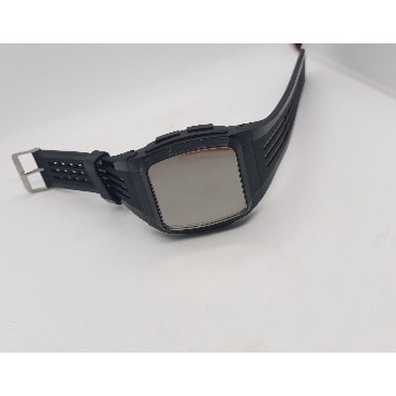 Transparent Mirror Dial Digital Led Watch - Black