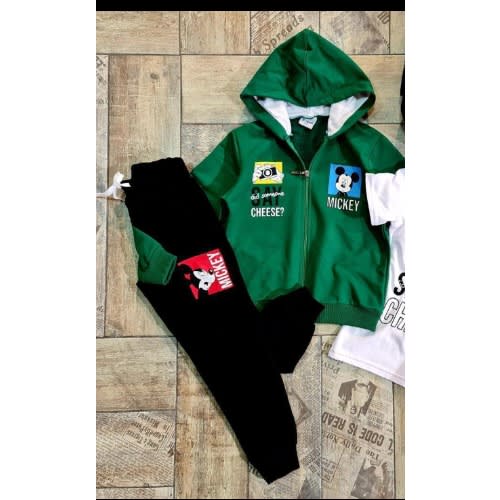 Boy Mickey Mouse 4psc Set - Green