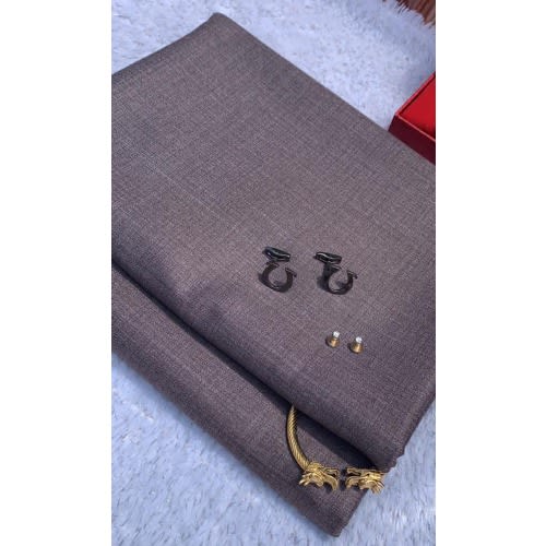 8 yards Brown irish Cashmere Wool Senator Material