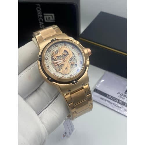 Men's Inner Design Wristwatch- Gold
