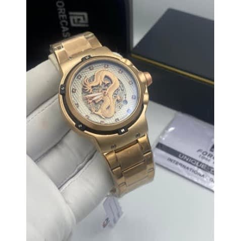 Men's Inner Design Wristwatch- Gold