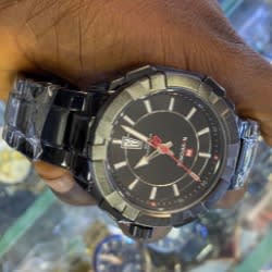 Exodus Men's Stainless Steel Black Wrist Watch