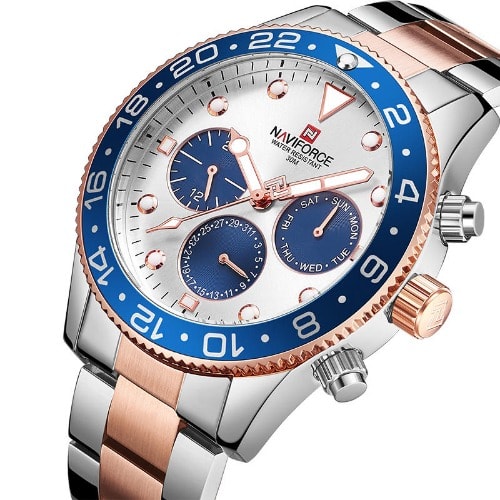 Stainless Steel Luxury Men Analog Quartz Sport Watch