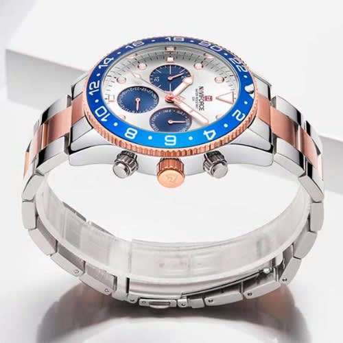 Stainless Steel Luxury Men Analog Quartz Sport Watch