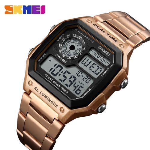 High Quality Sk Digital Wristwatch- Rose Gold