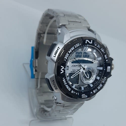 Stainless Steel Digital Watch - Silver