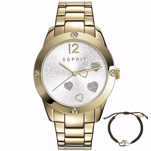 4Hearts Ladies Watch & Bracelet - ES108872002 - Gold