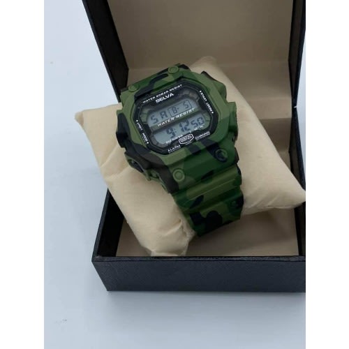 Men's Sport Rubber Strap Wrist Watch - Green