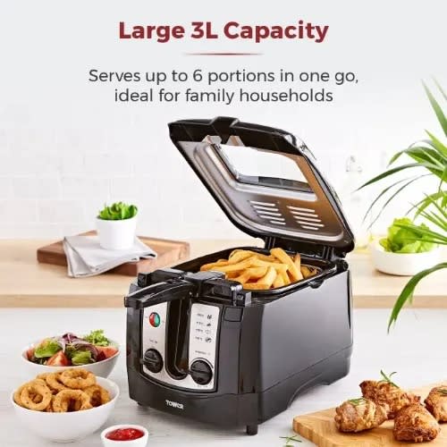 T17002 Deep Fat Fryer With Adjustable Thermostat - 3l - 2300w - Black