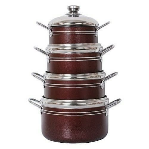 Non Stick Cooking Pot- 4 Set - 16cm, 18cm, 20cm And 22cm.