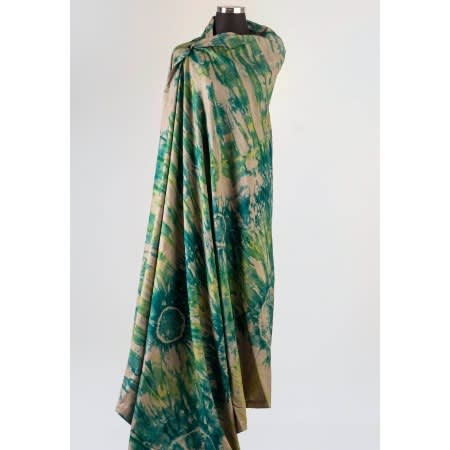 Adire Fabric - Shade Of Green And Brown - 4 yards