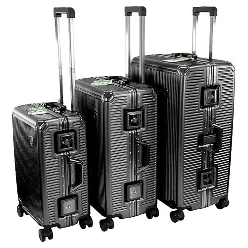 Antitheft Hardshell Luggage Suitcase- Black